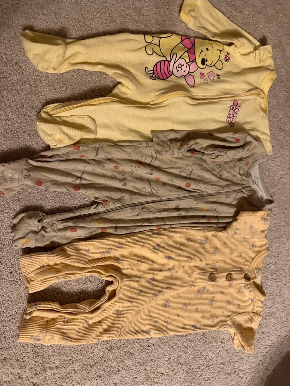Winnie the Pooh Yellow Baby Footie - Kids One Piece